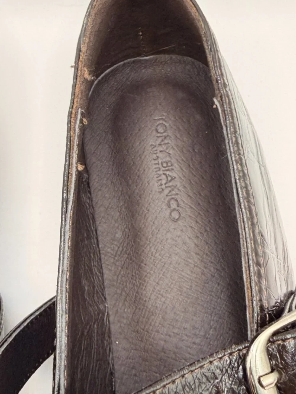 Tony Bianco Womens Bobbi Brown Crinkle Mary Jane Flat Sz 10